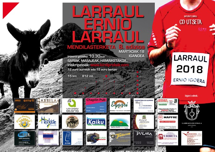 Larraul-Ernio-Larraul mendi lasterketaren 8.edizioa, igandean