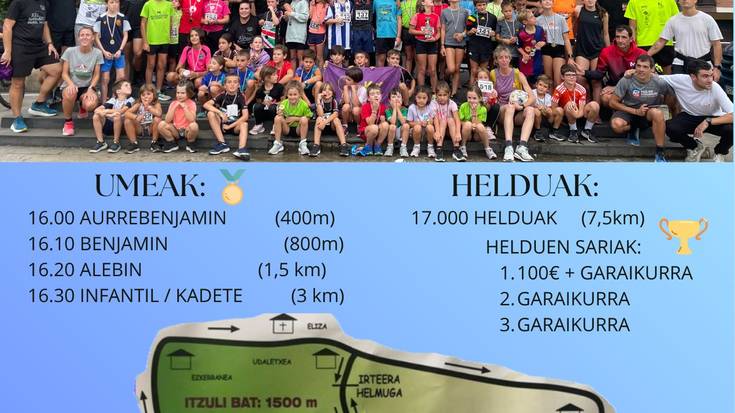 Izen ematea zabalik XXII. Berrobira Krosean parte hartzeko