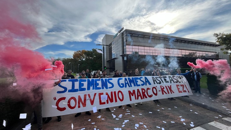 Zamudion izan dira Asteasuko Siemens Gamesako langileak