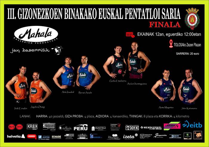III. Gizonezkoen Binakako Euskal Pentatloi Saria. Finala