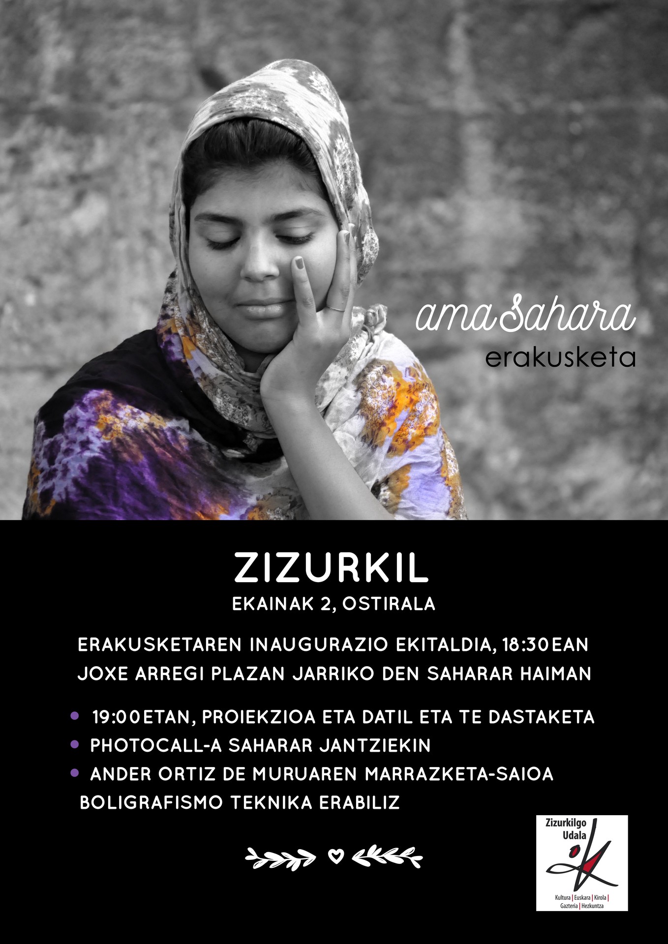 Amasahara erakusketaren inaugurazioa ekainaren 2an, Plazida Otaño liburutegiko erakusketa gunean