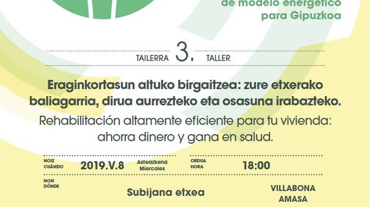 Etxebizitzetan eraginkortasun altuko birgaitzea lortzeko saio praktikoa egingo dute