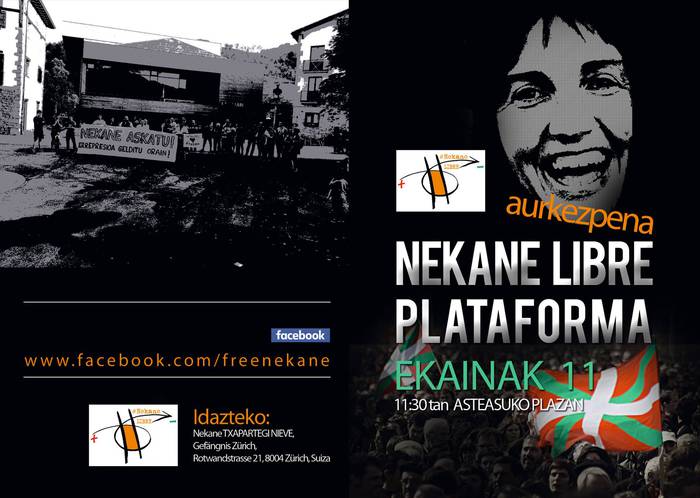 Nekane Libre plataforma aurkeztuko dute larunbatean