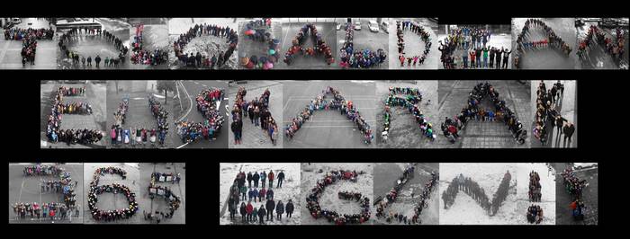 Giza mosaiko erraldoia Euskararen Eguna ospatzeko