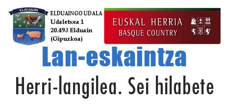 Elduaingo udalaren lan-eskaintza