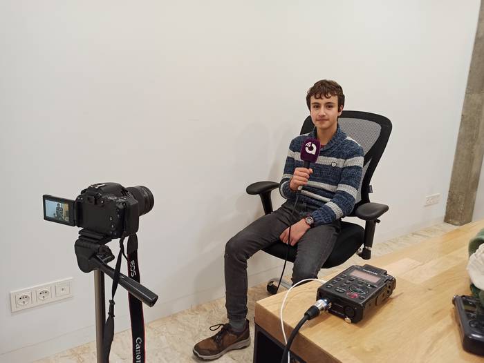 Jon Mendiluze eta Danel Etxeberria, Eskolarteko Bertsolari Txapelketako finalera