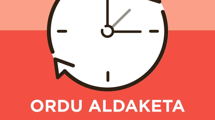 Ordubete aurreratuko ditugu erlojuak