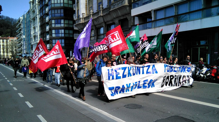 «Murrizketen politika bazter uzteko» eskatu diote sindikatuek Hezkuntza Sailari