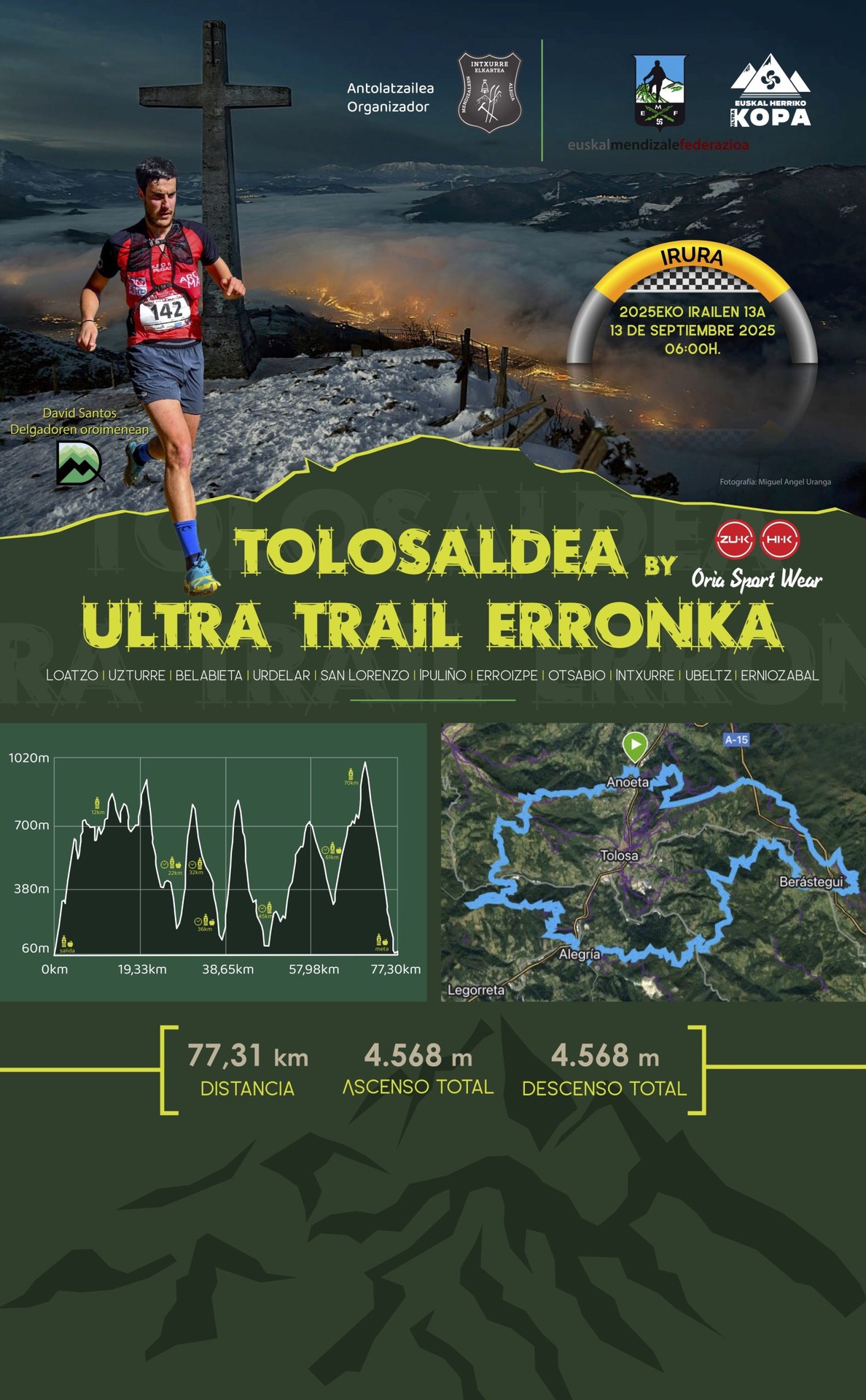 Tolosaldea Ultra Trail Erronkarako bi dortsalen zozketak martxan jarraitzen du