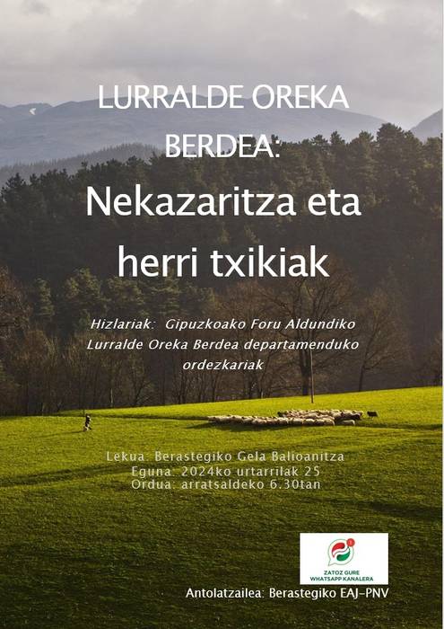 Lurralde Oreka Berdea: Nekazaritza eta Herri Txikiak (Hitzaldia)