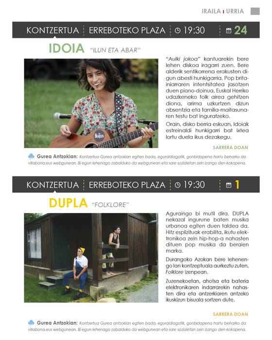 Iraileko kultur egitaraua