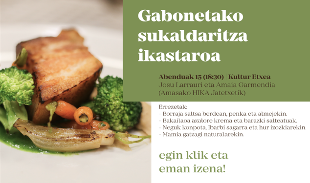 Gabonetako sukaldaritza ikastaroa