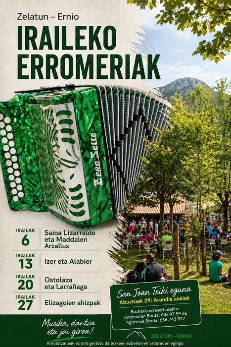 Arandia anaiek irekiko dituzte Zelatungo Erromeriak San Joan Txiki egunean
